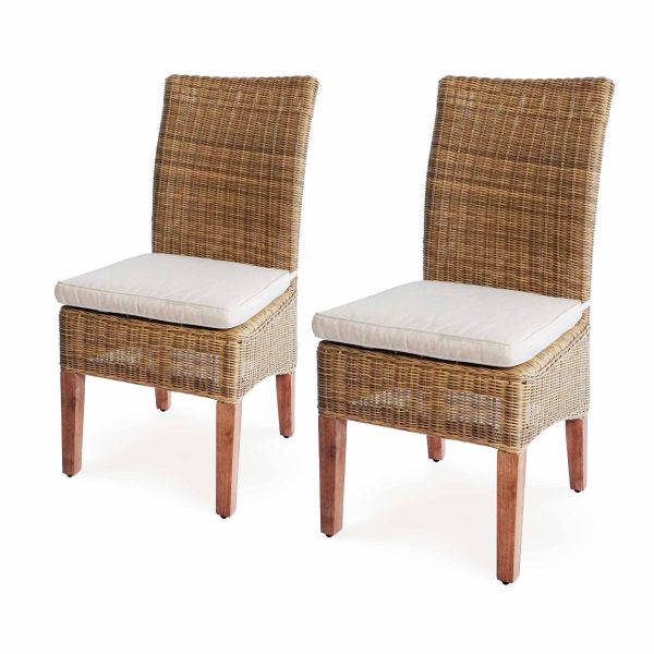 Nikaia Wicker Chair – Brown (Set of 2) - Lam Hiep Hung JSC