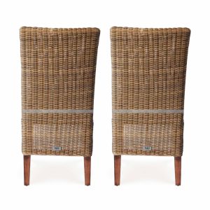 Nikaia Wicker Chair – Brown (Set of 2) - Lam Hiep Hung JSC