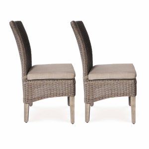 Nikaia Wicker Chair – Grey (Set of 2) - Lam Hiep Hung JSC