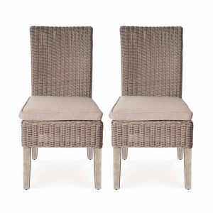 Nikaia Wicker Chair – Grey (Set of 2) - Lam Hiep Hung JSC