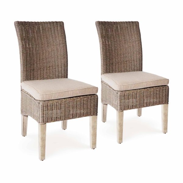 Nikaia Wicker Chair – Grey (Set of 2) - Lam Hiep Hung JSC