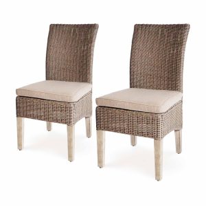 Nikaia Wicker Chair – Grey (Set of 2) - Lam Hiep Hung JSC