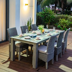 Nikaia Wicker Chair – Grey (Set of 2) - Lam Hiep Hung JSC