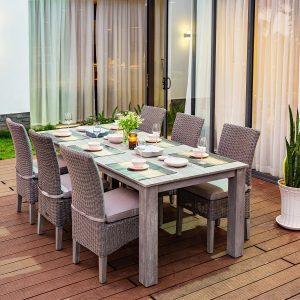 Nikaia Wicker Chair – Grey (Set of 2) - Lam Hiep Hung JSC