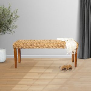 Chester Water Hyacinth Wood Bench - Lam Hiep Hung JSC