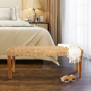 Chester Water Hyacinth Wood Bench - Lam Hiep Hung JSC