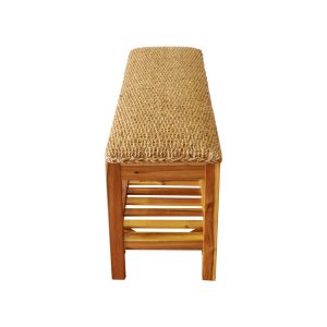 Lindos Water Hyacinth Wood Bench – Natural - Lam Hiep Hung JSC