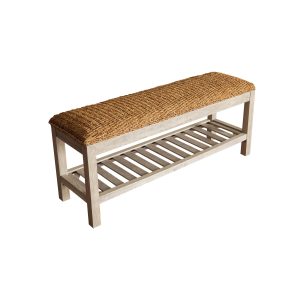 Lindos Water Hyacinth Wood Bench – Grey - Lam Hiep Hung JSC