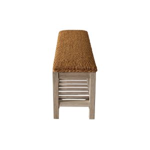 Lindos Water Hyacinth Wood Bench – Grey - Lam Hiep Hung JSC