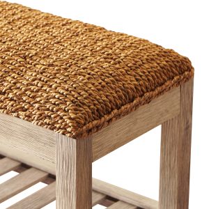 Lindos Water Hyacinth Wood Bench – Grey - Lam Hiep Hung JSC