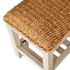 Lindos Water Hyacinth Wood Bench – Grey - Lam Hiep Hung JSC