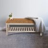 Lindos Water Hyacinth Wood Bench – Grey - Lam Hiep Hung JSC