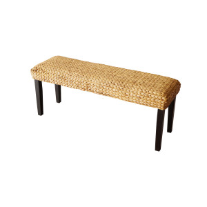 Sultan Water Hyacinth Wood Bench – Brown - Lam Hiep Hung JSC