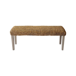 Sultan Water Hyacinth Wood Bench – Grey