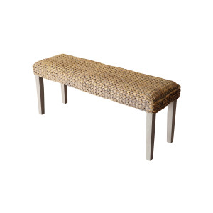 Sultan Water Hyacinth Wood Bench – Grey