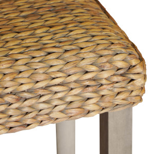 Sultan Water Hyacinth Wood Bench – Grey