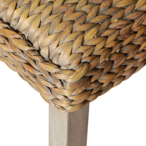 Sultan Water Hyacinth Wood Bench – Grey