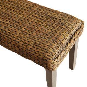 Sultan Water Hyacinth Wood Bench – Grey