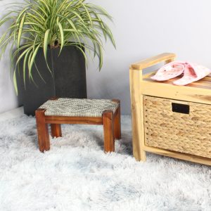Dale Poly rattan wood Stool – Grey (Set of 2) - Lam Hiep Hung JSC