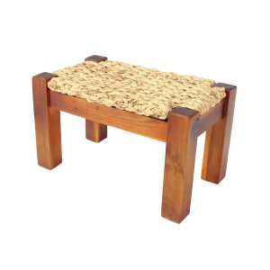 Dock water hyacinth Wood stool – Natural (Set of 2) - Lam Hiep Hung JSC