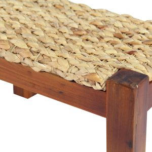 Dock water hyacinth Wood stool – Natural (Set of 2) - Lam Hiep Hung JSC