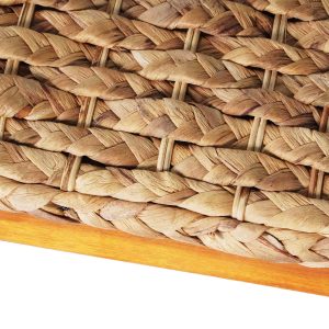 Dock water hyacinth Wood stool – Natural (Set of 2) - Lam Hiep Hung JSC