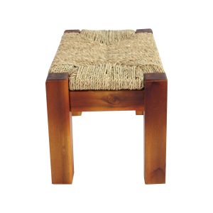 Dee Seagrass Wood Stool – Natural (Set of 2) - Lam Hiep Hung JSC