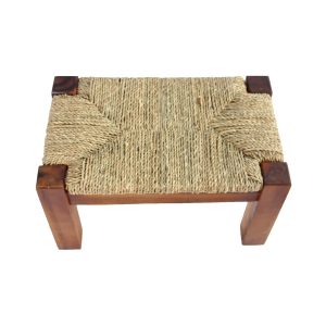 Dee Seagrass Wood Stool – Natural (Set of 2) - Lam Hiep Hung JSC
