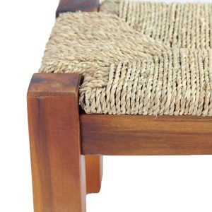 Dee Seagrass Wood Stool – Natural (Set of 2) - Lam Hiep Hung JSC