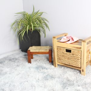 Dee Seagrass Wood Stool – Natural (Set of 2) - Lam Hiep Hung JSC