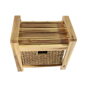 Brae water hyacinth Wood Storage Stool – Brown - Lam Hiep Hung JSC