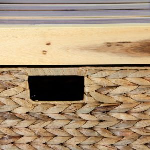 Brae water hyacinth Wood Storage Stool – light Brown - Lam Hiep Hung JSC