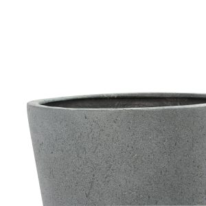 Rugen Cylindrical Round Poly Planter (Set Of 2) – Dark Grey - Lam Hiep Hung JSC