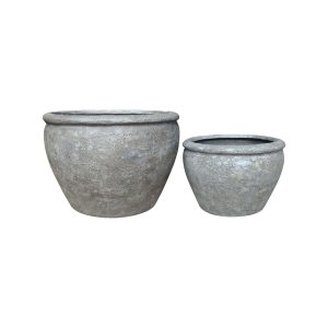 Terre Poly Planter (Set Of 2) – Grey - Lam Hiep Hung JSC