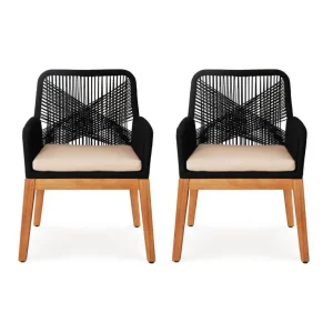 Ottawa Rope Weaving Chair – Black