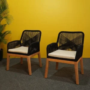 Ottawa Rope Weaving Chair – Black