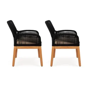 Ottawa Rope Weaving Chair – Black